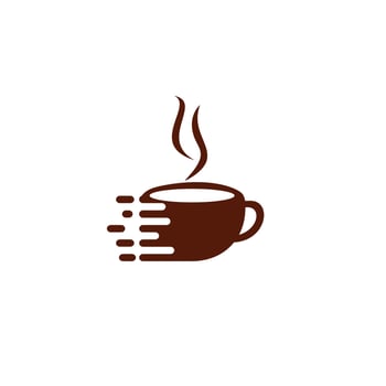 Cup of coffee vector logo design. Coffee shop logo.