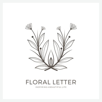 Floral flower logo vector