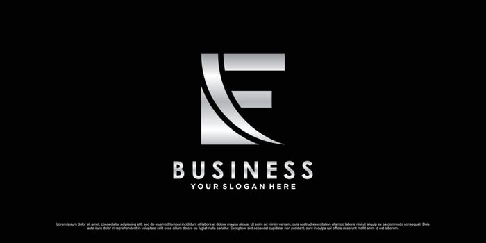 Monogram logo design initial letter e for business or personal with creative concept Premium Vector