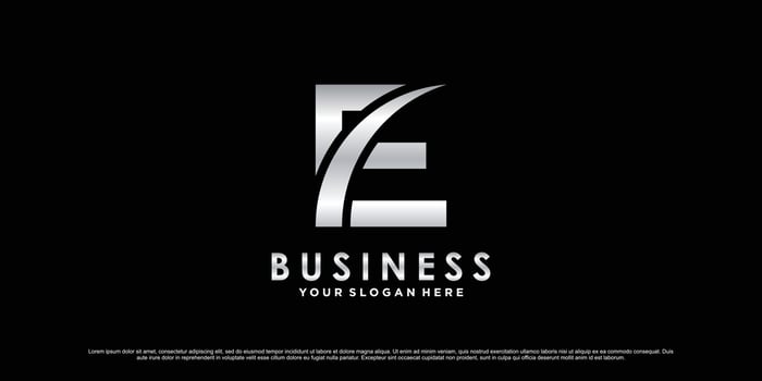 Monogram logo design initial letter e for business or personal with creative concept Premium Vector
