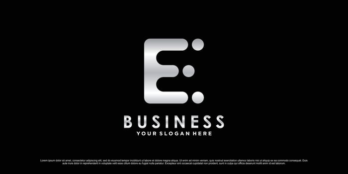 Monogram logo design initial letter e for business or personal with creative concept Premium Vector