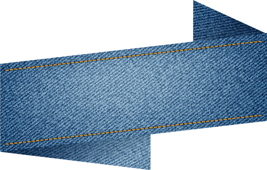 Jeans ribbon banner png