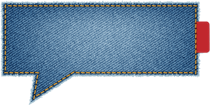 Jeans speech bubble  banner png