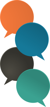 Speech bubble infographic steps options png