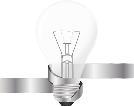 Creative light bulb idea isolated png