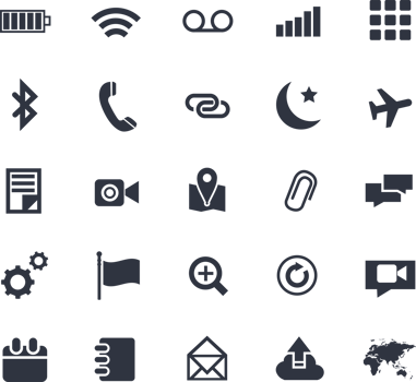 Abstract app icons development isolated png