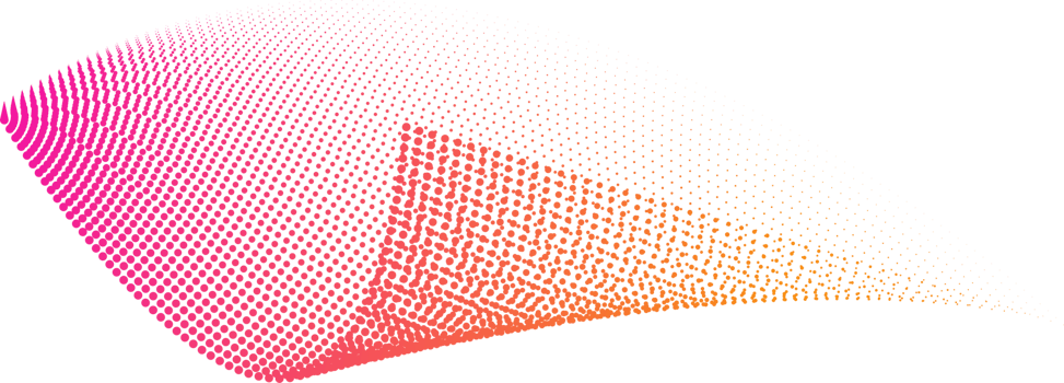 Abstract halftone dots background with dynamic waves png