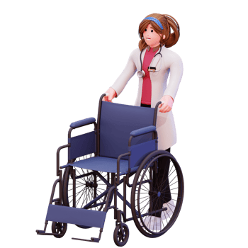 3D Character Female Doctor Illustration png