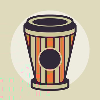 a Drink Cinema Vintage Illustration vector
