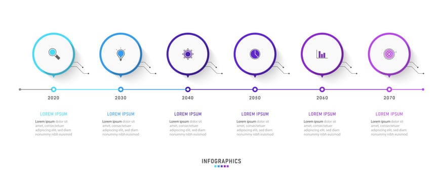 Vector Infographic label design template with icons and 6 options or steps. Can be used for process diagram, presentations, workflow layout, banner, flow chart, info graph.