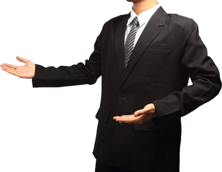 Business Man hand holding png