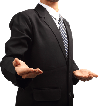 Business Man hand holding png