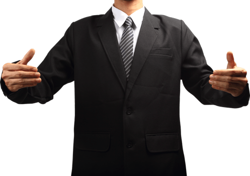 Business Man hand holding png