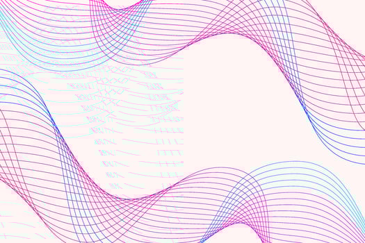 Pink background with wavy lines vector