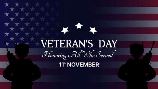 veteran's day background design for banner, poster, invitation or social media vector