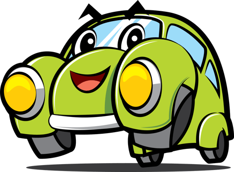 Cartoon car character illustration png