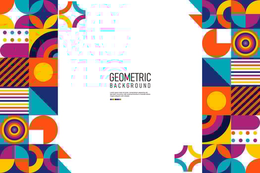 Flat geometric background vector