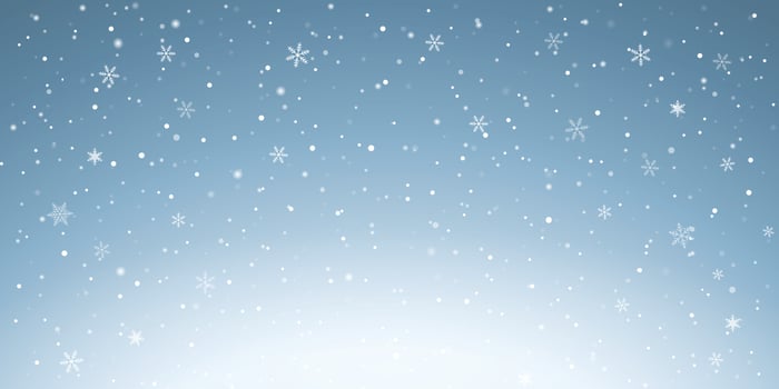 Vector illustration with Falling Snow down on blue sky background of the Merry Christmas and Happy New Year