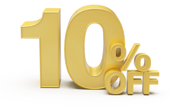 number 10 percent golden luxury png