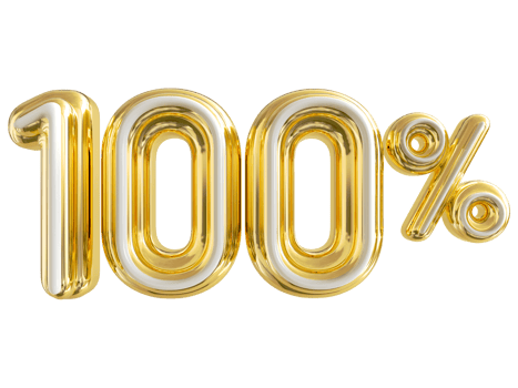 number 100 percent golden luxury png