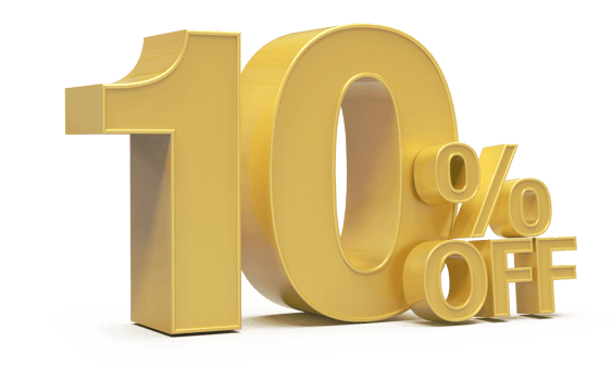 number 10 percent golden luxury png