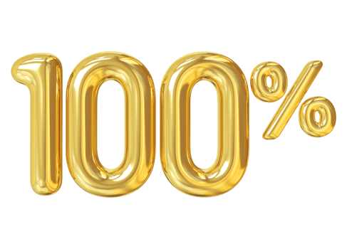 number 100 percent golden luxury png