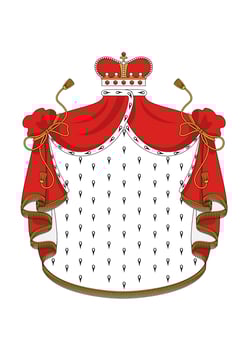 Heraldic royal mantle vector