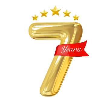 7 Years Anniversary Golden png