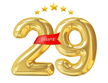 29 Years Anniversary Golden png