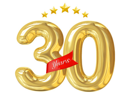 30 Years Anniversary Golden png