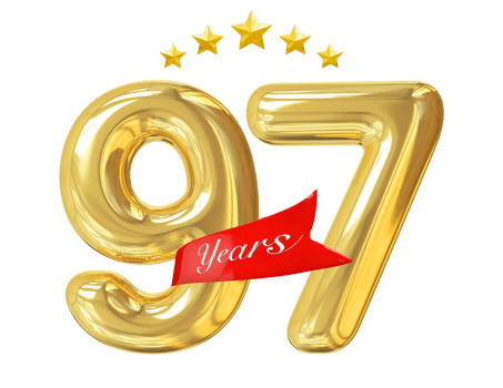 97 Years Anniversary Golden png