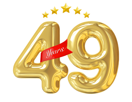 49 Years Anniversary Golden png