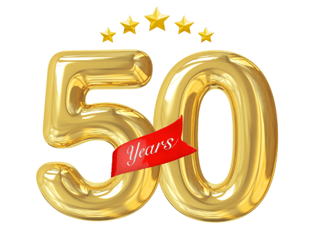 50 Years Anniversary Golden png