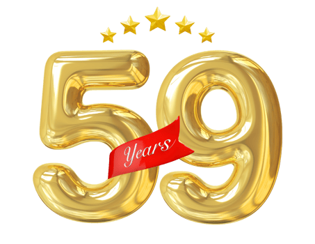 59 years anniversary golden png