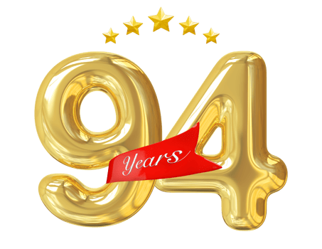 94 years anniversary golden png