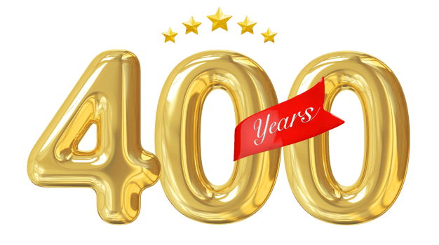 400 years anniversary golden png