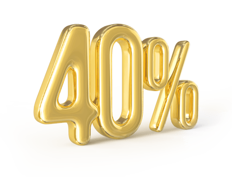 promotion number 40 percent 3d png