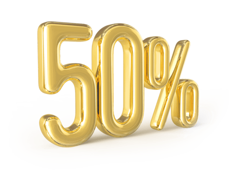 promotion number 50 percent 3d png