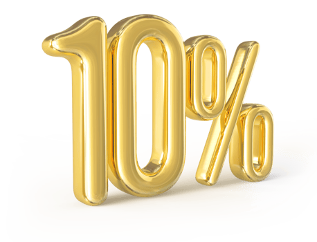 promotion number 10 percent 3d png