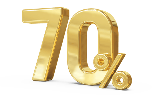 promotion 70 number percent 3d png