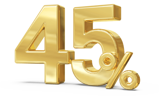 promotion 45 number percent 3d png