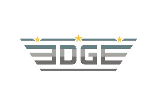 Typography EDGE Simple Vector Design, Letter D And G Logo With Wings
