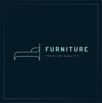 Furniture and Interior Design Outline Logo Concept vector
