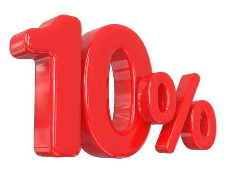 promotion number 10 percent 3d png