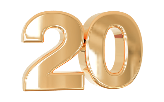 number 20 3d png