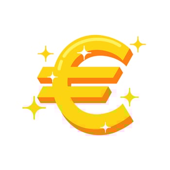 illustration of a euro symbol. business or financial illustration vector graphic asset