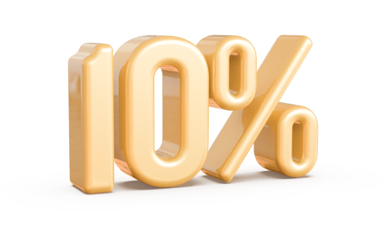 promotion number 10 percent 3d png