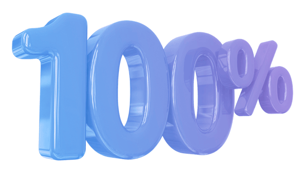 promotion number 100 percent 3d png