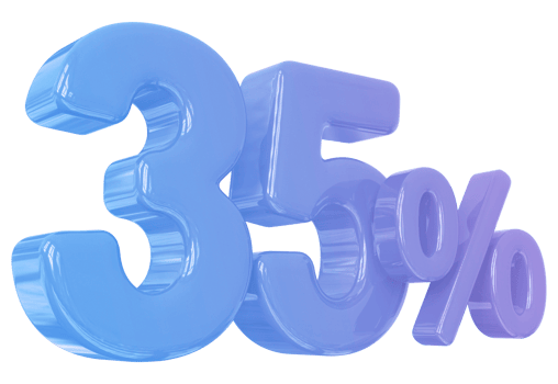 promotion number 35 percent 3d png