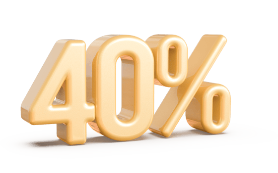 promotion number 40 percent 3d png